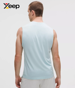 เสื้อกล้ามออกกำลังกายผู้ชาย XEEP Factory Direct Sales รุ่น XC-GTT-22 คุณภาพสูง ระบายอากาศได้ดี แห้งเร็ว ผ้าถัก 100% คอตตอน คอกลม สีพื้น - Product Image 2