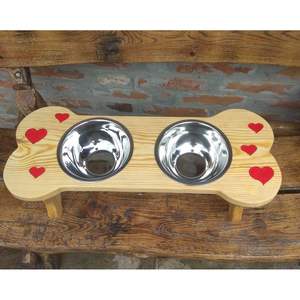 <b>Raised</b> Wooden <b>Dog</b> <b>Bowl</b> <b>Stand</b> Promotional Pet Product for Comfortable <b>Raised</b> Feeding Position - Product Image 4