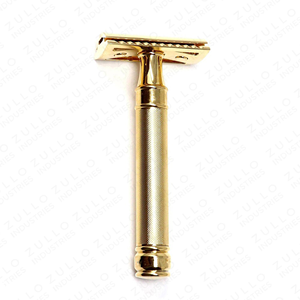 Rasoir de sécurité professionnel réglable en or à double tranchant en métal pour le toilettage masculin - Product Image 3