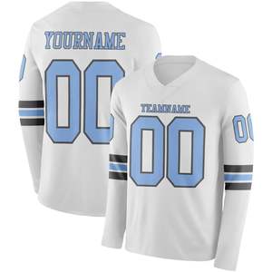 Jersey de Fútbol Transpirable OEM de Manga Larga con Diseño de Logotipo Personalizado en la Parte Delantera, Alta Calidad - Product Image 1