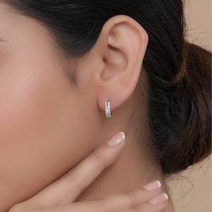 Pendientes de Aro Pequeños con Diamantes Cultivados en Laboratorio, 0.23CTW, Calidad F-G VVS-VS, Joyería de Diamantes para Uso Diario, para Mujer - Product Image 3