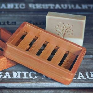 Natural Bamboo Wood <b>Soap</b> Holder Dish Rack Bathroom Shower Storage Support Plate Tray Elegant Wooden Bathroom <b>Sets</b> - Product Image 5