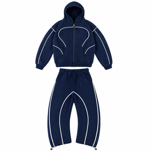 Conjunto de Chándal Urbano Personalizado para Hombre, Sudadera con Capucha Oversize y Pantalones Deportivos, Moda Hip Hop, Ropa al por Mayor - Product Image 1