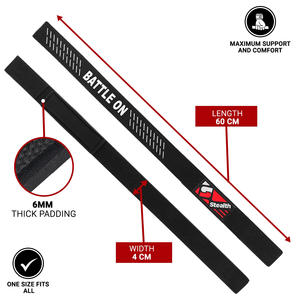 Correas de Levantamiento Profesionales Ligeras de Poliéster, Neopreno y Algodón, Antideslizantes, para Entrenamiento de Fisicoculturismo y Levantamiento de Pesas - Product Image 3