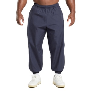 <b>Men's</b> <b>Navy</b> Blue Cotton <b>Jogger</b> Pants Elastic Waist Loose Fit Casual Plus Size Autumn Wear - Product Image 2