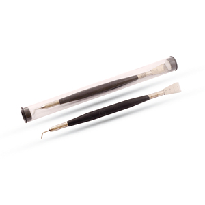 Herramientas Profesionales de Acero Inoxidable para Lifting de Pestañas con Peine, Punta Negra, Tubo Plateado, Empaque en Caja - Product Image 1
