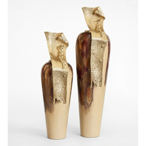 Vase de sol moderne en fer texturé doré avec dessus doré, décoration intérieure de mariage, vase à fleurs de luxe fait main - Product Image 6