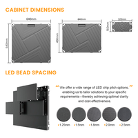 Mur vidéo LED intérieur P2, haute résolution 4K, connexion sans soudure, écran LED à pas fin pour salle de réunion d'entreprise