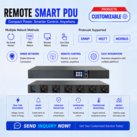 PDU intelligent 230V 16A, prise allemande Schuko type F, 8 prises, surveillance à distance, écran LCD, SNMP, MQTT, CE, LVD, centre de calcul cloud