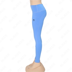 Blaze Fight Wear sólido elástico cintura Yoga Leggings transpirable que absorbe el sudor cuatro vías estiramiento antibacteriano de talla grande al por mayor - Product Image 4