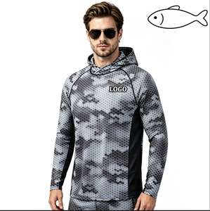 Vêtements de pêche unisexes confortables pour l'extérieur, mode, UPF 50, imperméables, protection UV, respirants, séchage rapide, sweat à capuche à manches longues - Product Image 1