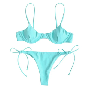 Ensemble bikini taille haute pour femme, maillot de bain deux pièces avec contrôle du ventre et bretelles réglables pour la plage, la piscine et les vacances d'été - Product Image 3