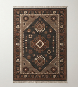 Traditional Tribal Geometric Area Rug with <b>Round</b> Pattern Decorative <b>Carpet</b> for Living Room Bedroom Home Decor - Product Image 1