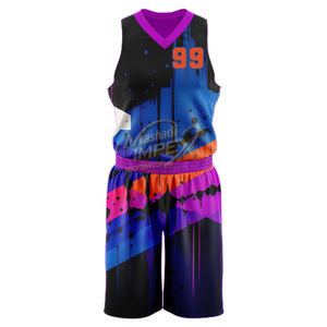 Ensemble de maillots de basket-ball imprimés camouflage Mashadi IMPEX 33, maille polyester respirante, unisexe, adulte, personnalisé, impression thermique pour hommes - Product Image 3