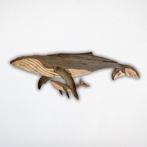 Arte de Pared de Ballena Hecho a Mano en Madera de Acacia |   Adornos de Pared de Madera al por Mayor - Product Image 3