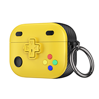 Funda de TPU para Auriculares con Diseño de Control de Videojuegos para AirPods Pro - Cubierta Impermeable con Llavero Antipérdida