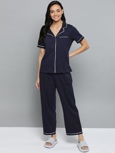 Ensemble de vêtements de nuit pour femmes de qualité supérieure, deux pièces, tissu en modal satiné, logo sur le devant, personnalisable, respirant - Product Image 2