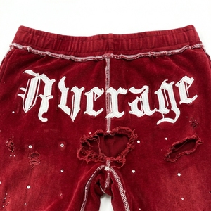 Survêtement pour homme en coton durable, coupe ample et carrée, délavé à l'acide, avec broderie, patchs et appliqués, fermeture éclair et strass, taille mi-haute - Product Image 5