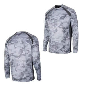 Camiseta de pesca para hombre de tela cómoda 100% poliéster con logo personalizado impreso, transpirable. - Product Image 5