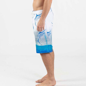 Short de bain personnalisable pour homme en polyester à cordon de serrage, imprimé sublimation poisson, séchage rapide, taille élastique, pour la pêche en extérieur - Product Image 3