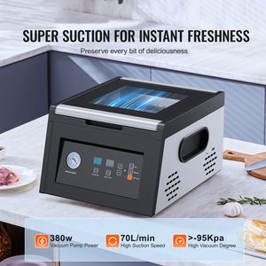 Sigillatrice Sottovuoto Compatta da 380W con Pompa a Vuoto da 110V, Lunghezza Sigillatura 29 cm, per Alimenti Umidi, Carne, Confezionamento Sottovuoto, Imballaggio in Foglio - Product Image 2