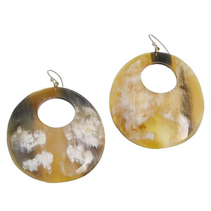 Boucles d'oreilles écologiques de haute qualité en corne de buffle, forme naturelle, fabriquées à la main, bijoux de mode pour femmes, artisanat naturel d'Inde - Product Image 4