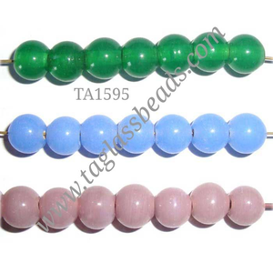 Handmade Round Glass Beads Assorted Solid Colors Loose Spacer Beads Strand for DIY Jewelry Making and Crafts - Product Image 4