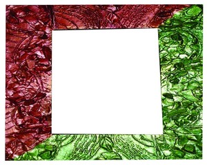 Rectangular Wood Photo <b>Frame</b> with Red and Green Textured Border Black Center Panel Creative <b>Design</b> Decorative <b>Wall</b> Art - Product Image 2
