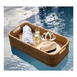 Bandeja Flotante de Ratán 2026 de Calidad Confiable para Servir en Piscinas y Exhibir en Baños, Acabado Limpio, Diseño Seguro al Tacto - Product Image 1