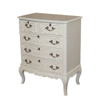 Meuble en bois de Style français peint en blanc ou commode Antique conçu pour les meubles de chambre à coucher de Style européen