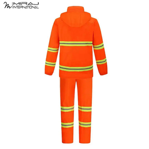 Vêtement de travail pour homme de haute qualité, couleur orange, imperméable, réfléchissant, avec capuche et manches longues, avec costume - Product Image 3