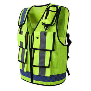 PREMIUM Quality Reflective Breathable Plus Size Traffic Safety Mesh Vest <b>Road</b> Patrol Night Duty Workwear Security Vests - Product Image 4