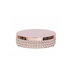 Golden Round Stand Cake party Stand Decorating <b>Accessories</b> Leaf Shape Metal Cake Stand Highest Quality Metal Gold Plated Cake - Product Image 2