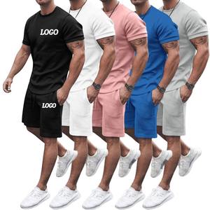 Nouvel ensemble de survêtement et short 2 pièces en coton pour homme, idéal pour le sport et la gym, collection été 2026 – Vente en gros - Product Image 1