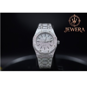 Mossinate Designer Stainless Steel Silver Diamond <b>Watch</b> High-End Waterproof Timepiece with Elegant Diamond Detailing - Product Image 1