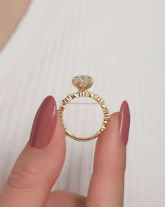 IGI/GIA Lab Grown Cut Diamond Vintage 14k jaune mariage/bague de fiançailles unisexe or blanc fin pour anniversaire fête-digne - Product Image 4