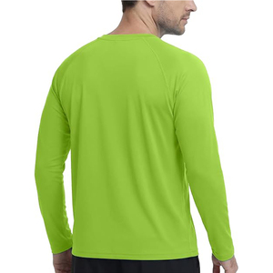 T-shirt à manches longues pour homme 100% coton Polyester de haute qualité Logo personnalisé T-shirts à manches longues Motif uni - Product Image 2