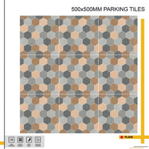 Baldosas de estacionamiento exteriores resistentes a la carga de 500x500 mm diseñadas para mantener la estabilidad bajo peso continuo y condiciones ambientales adversas. - Product Image 1