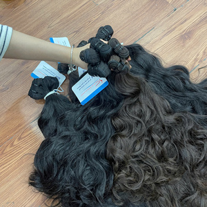 Extensions de cheveux vierges de qualité supérieure, tissage double machine, super double drawn, texture ondulée, prêtes à être expédiées, disponibles en stock dès maintenant - Product Image 4