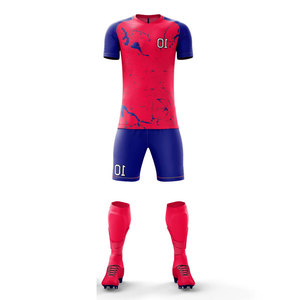 Football Suit 100% Polyester Jersey with Short Set Full Kit Customization Team Name Numbers <b>Soccer</b> Rugby Uniform Kits for Adult - Product Image 2