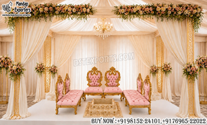 Mandap de Boda Moderno con Sillas Bajas Vedi, Fabricante de Sillas de Boda Sankheda de Calidad de Exportación a Precios de Mayoreo - Product Image 4