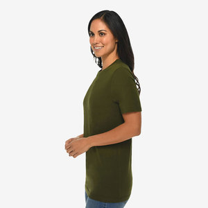 T-shirts vierges en coton 100% à col en V pour filles, personnalisables avec impression numérique et logo, pour femmes - Product Image 6