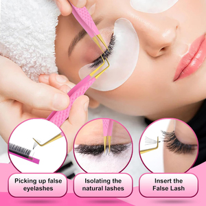 Pince à cils en acier inoxydable avec logo personnalisé pour extensions de cils, outil professionnel d'extension de cils 959 - Product Image 6