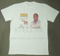 Toptan promosyon ucuz pamuk karışık kumaş düz toplu beyaz başkanlık seçim kampanyası $1.00 yuvarlak boyun boş t shirt