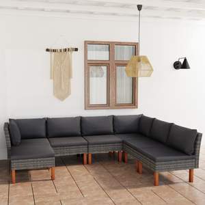 Ensemble de salon de jardin gris anthracite - Product Image 1