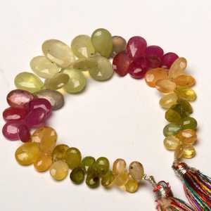 Cuentas de Jaspe Verde Azulado Natural, Corte Brillante, Piedras Preciosas Sueltas con Efecto de Cambio de Color, 100 Gramos para Fabricación de Joyería, Venta al Por Mayor - Product Image 1