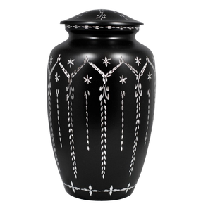 Urna Funeraria de Metal (Latón/Aluminio) con Grabado Conmemorativo de Diamante Azul, para Cenizas Humanas de Adultos - Product Image 6