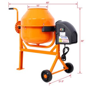 Motore Elettrico Portatile 110V AC da 3 Pollici Cubici Betoniera da cantiere per cemento, malta, stucco e mangimi - Product Image 4