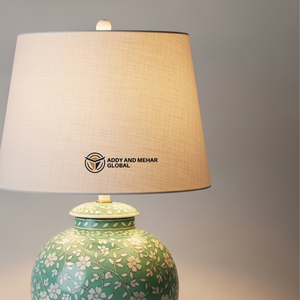 Wholesale Custom Bone Inlay <b>Lantern</b> Traditional Floral Inlay <b>Table</b> <b>Lamp</b> Bespoke Home Decor <b>Lamps</b> with Private Labeling Opti - Product Image 2
