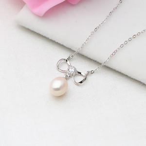 Conjunto de Accesorios de Joyería de Plata S925, Colgante con Diseño de Nudo de Ocho, Collar con Cadena para Clavícula, para DIY con Perlas, para Mujer - Product Image 4